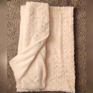 Soft Cream Textured Blanket